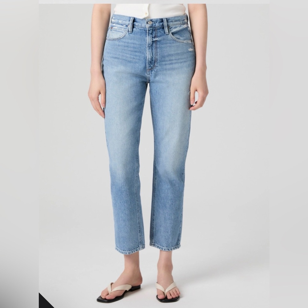 PAIGE Billy Crop High Rise Straight Crop Vintage Jean